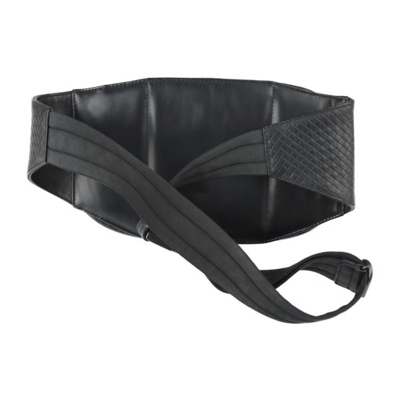 BOTTEGA VENETA Bottega Veneta BELT BAG IN MICRO INTRECCIATO EMBOSSED Micro Intreccio Embossed Belt Bag Waist 547889 Calf Leather Black Multicolor Body Intrecciato