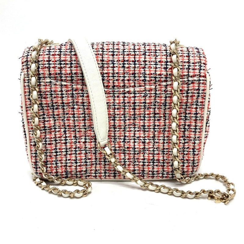 Chanel CC Mark Bag Chain Shoulder Bag White x Red GoldHardware