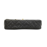 Chanel Shoulder Bag Matelasse Caviar Skin Black Ladies