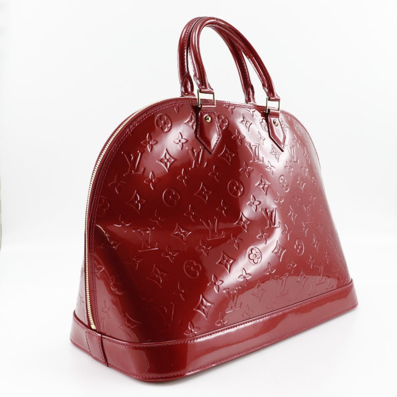 LOUIS VUITTON Louis Vuitton Alma GM Handbag M93596 Vernis Pomme D'Amour Red MI2079 Women's