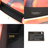 CHANEL Boy Chanel Flower Power Chain Shoulder Bag 25cm Marble A90833 Women's Leather