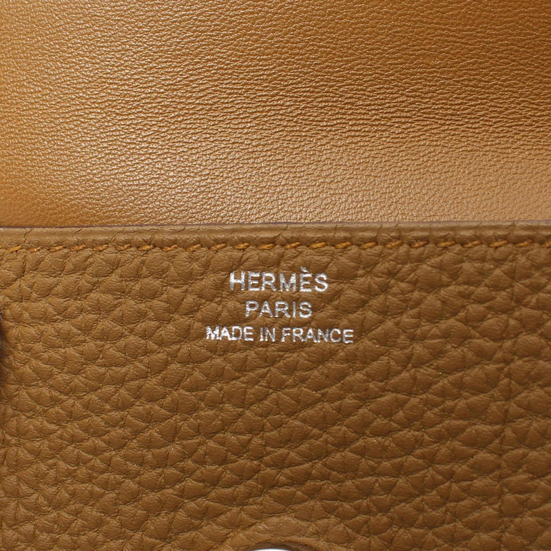 Hermes HERMES Dogon Biscuit Wallet/Coin Case Wallet Togo Women's Brown