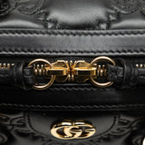 Gucci GG Matelasse Quilted Medium Handbag Shoulder Bag 702251 Black Leather Women's GUCCI