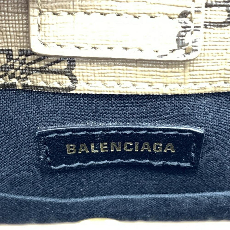 BALENCIAGA 693805 BB Monogram Shoulder Bag Beige Balenciaga