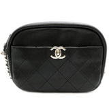 Chanel Seal Matelasse Camera Bag Women's Shoulder AS0137 Calfskin Black