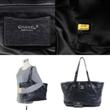 CHANEL Handbag Tote Bag Leather Black Women's 99884f