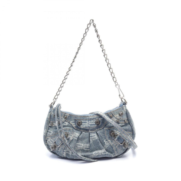 BALENCIAGA LE CAGOLE MINI BB Handbag Bag Denim Women's Blue