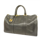 Chanel Boston Bag Caviar Skin Black Women's