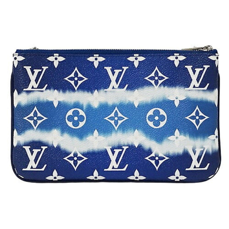 Louis Vuitton LOUIS VUITTON Bag LV Escale Women's Shoulder Pochette Double Zip Blue M69124 Chain Compact