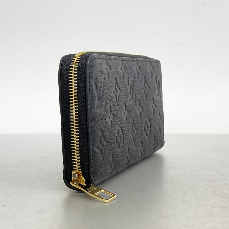 Louis Vuitton Long Wallet Monogram Empreinte Zippy M61864 Noir Ladies