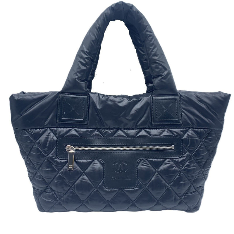 Chanel Coco Cocoon Tote Bag Nylon Black 17 Series 8610 Women's