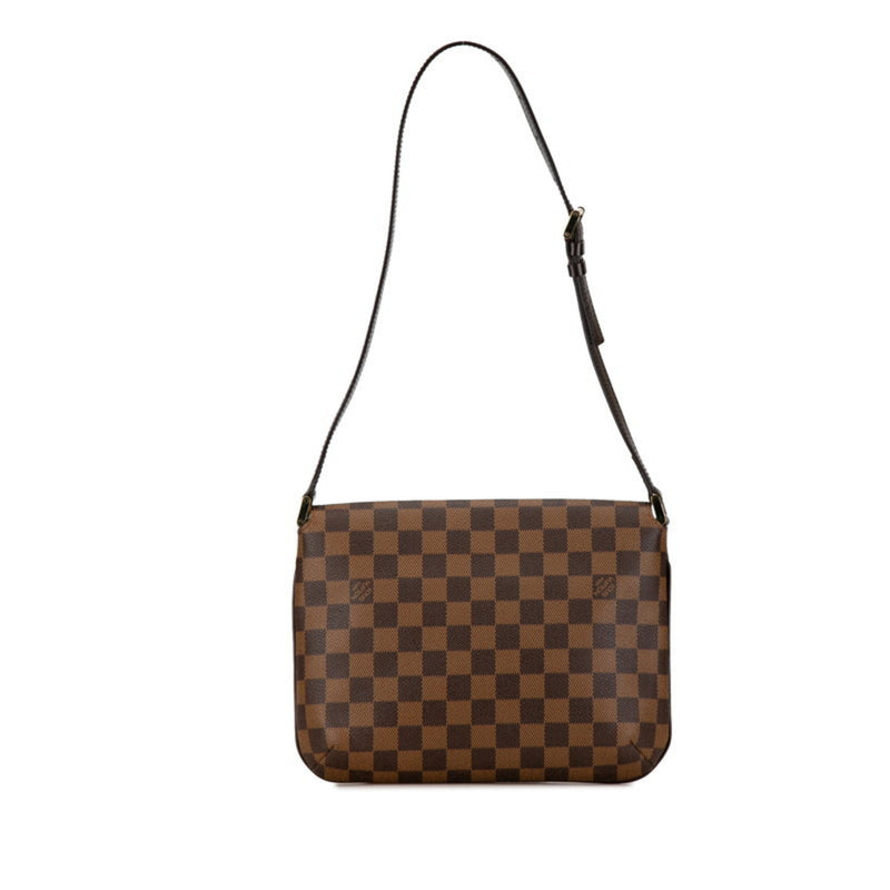 Louis Vuitton Damier Musette Tango Shoulder Bag N51301 Brown PVC Leather Women's LOUIS VUITTON