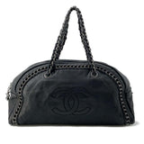 Chanel Chain Shoulder Bag Luxury Line Coco Mark Leather A31405 CHANEL Black