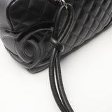 CHANEL Cambon Line Bowling Bag Shoulder Leather Patent Women's Black A25171