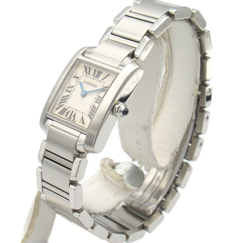 CARTIER Tank Francaise SM Watch Stainless Steel Ladies Ivory W51008Q3