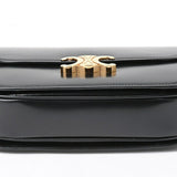 CELINE Classic Triomphe Bag Shoulder 187363BF4.38NO Shiny Calfskin Black E-156520