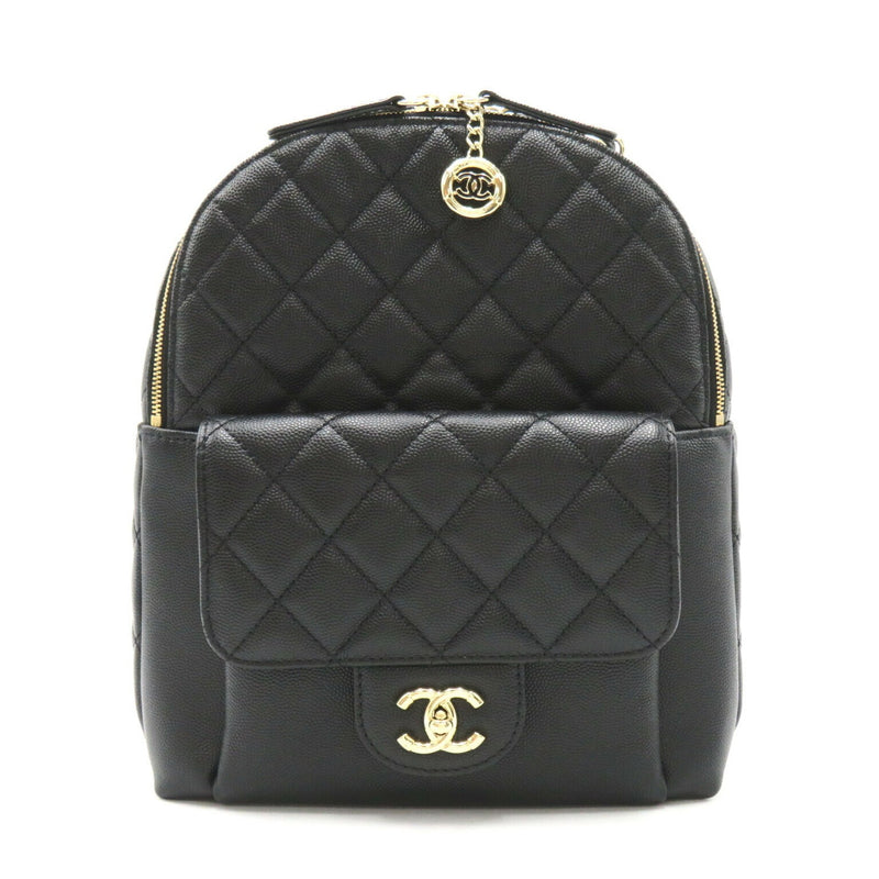 CHANEL Matelasse Backpack Rucksack Bag Caviar Skin (Grained Calf) Women's Black