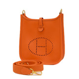 Hermes Evelyn TPM Amazon Shoulder Bag Taurillon Orange Anne B Stamp