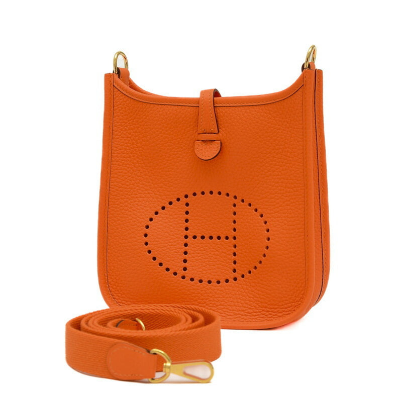 Hermes Evelyn TPM Amazon Shoulder Bag Taurillon Orange Anne B Stamp