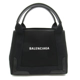 BALENCIAGA Navy Small Cabas Tote Bag Canvas Women's Black 3399332HH3N1000