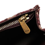 Christian Dior Dior Trotter Saddle Shoulder Waist Bag Bordeaux Wine Red Canvas Leather Women's