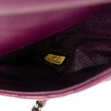 Chanel Coco Mark Matelasse Chain Shoulder Bag Purple Silver Leather Women's CHANEL