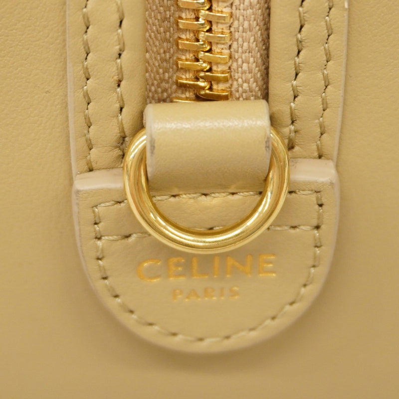 Celine handbag Triomphe leather beige champagne ladies