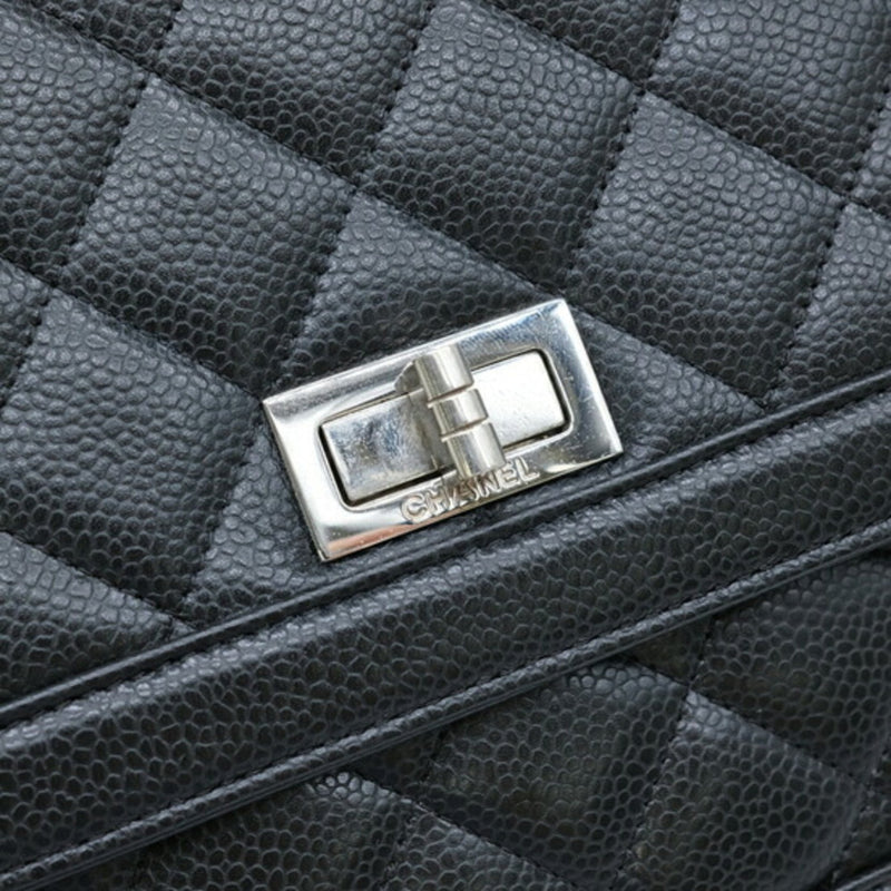 CHANEL Caviar Skin 2.55 Shoulder Chain Black Seal Included 6935244