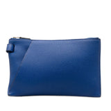 Hermes Cabas Vertige 24 Clutch Bag Second Blue Togo Women's HERMES