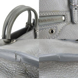 Balenciaga Paper Handbag 357333 Leather Silver Shoulder Women's BALENCIAGA