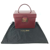 CELINE vintage Box BOX bag with mirror Hand Bag Bordeaux Based