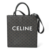 CELINE Medium Vertical Cabas 194432CIM.38NO printed Triomphe canvas Black S-156615