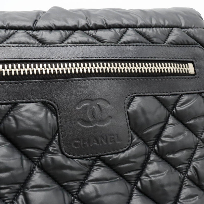 CHANEL Cococoon Matelasse Small Shoulder Bag Nylon Black 8616