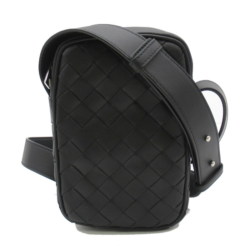 BOTTEGA VENETA Cassette Crossbody Bag Shoulder Calfskin (Cowhide) Men's Black 743214VCPQ38803