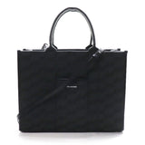 BALENCIAGA BB Monogram Jacquard 2Way Shoulder Bag HARDWARE 2.0 Medium Black 714177 Women's