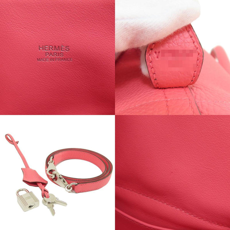 Hermes Bolide 31 Rose Azalee Handbag Taurillon Women's