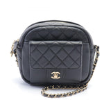 CHANEL Matelasse Shoulder Bag, Caviar Skin, Women's, Black