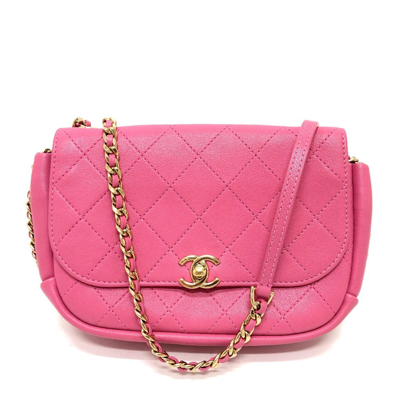 Chanel AS0138 CC Mark Crossbody Bags Chain Bags Shoulder Bag pink GoldHardware