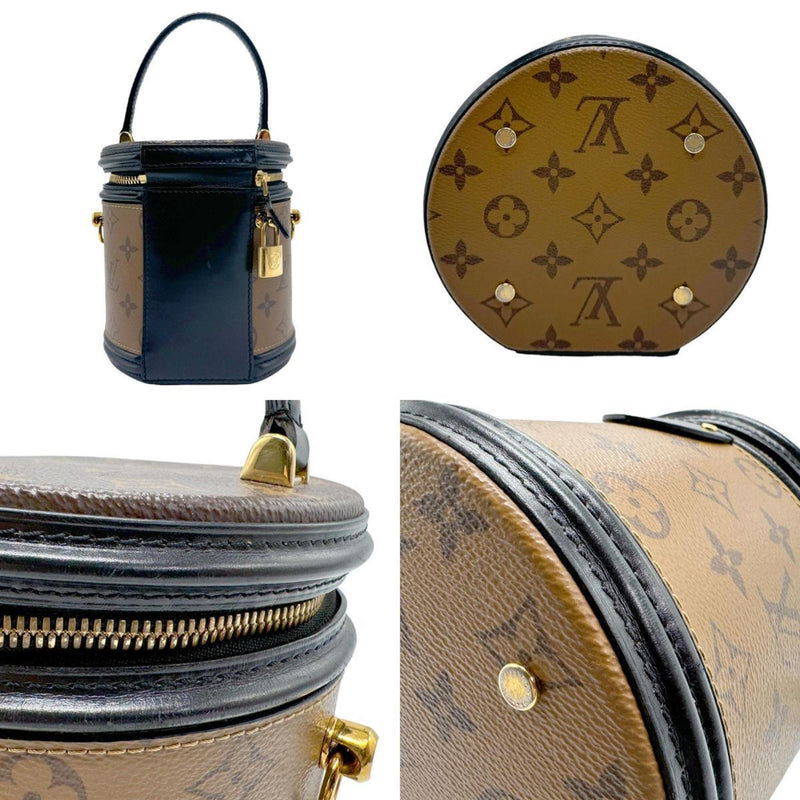 Louis Vuitton LOUIS VUITTON Handbag Monogram Reverse Cannes Canvas Brown Black Gold Women's M43986 n0058