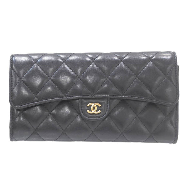 CHANEL Chanel Matelasse Long Wallet Lambskin