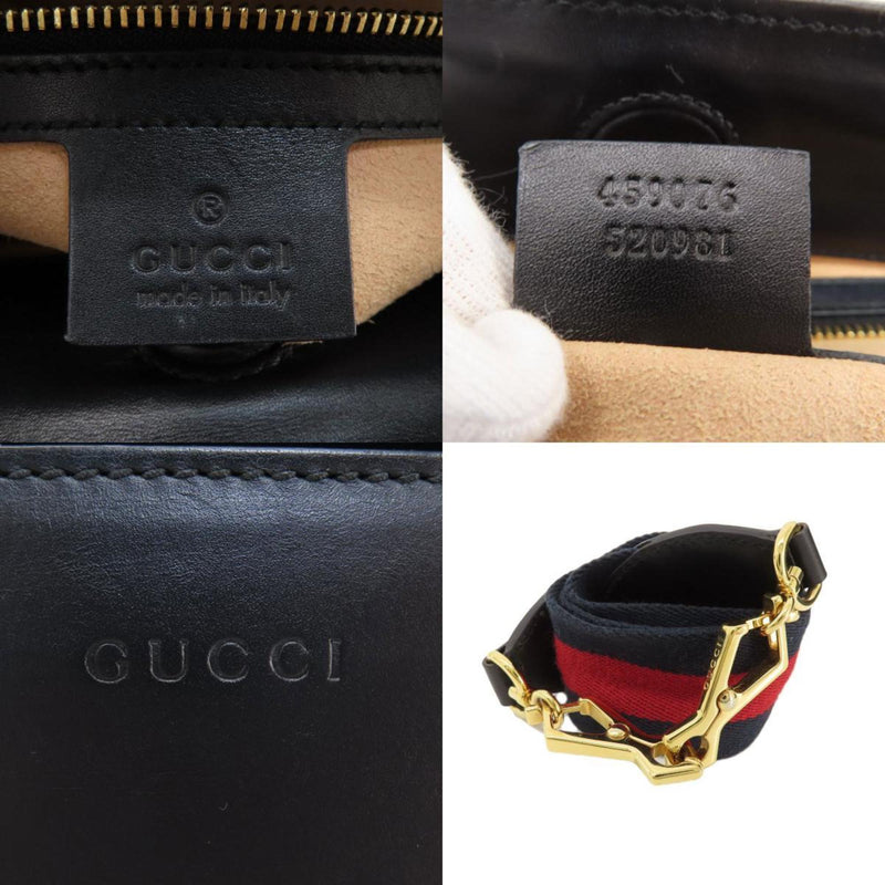 Gucci 459076 Bamboo Sherry Line Handbag Leather Women's GUCCI