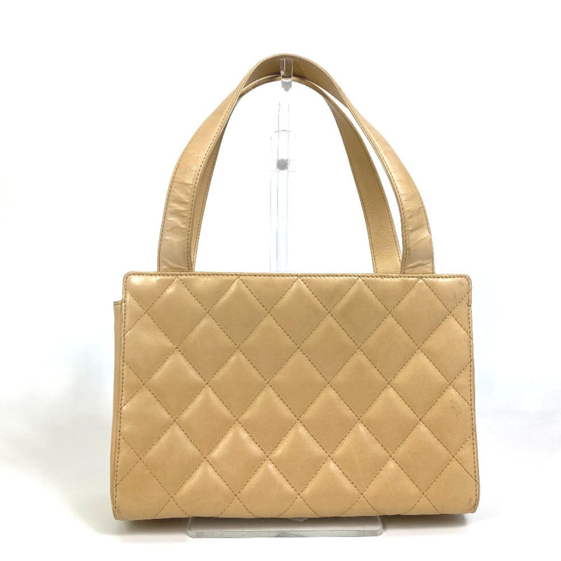 Chanel Matelasse Bag CCCC Mark Hand Bag Beige