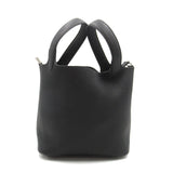 HERMES Picotin Lock PM Black Noir Taurillon Clemence Calfskin (cowhide)