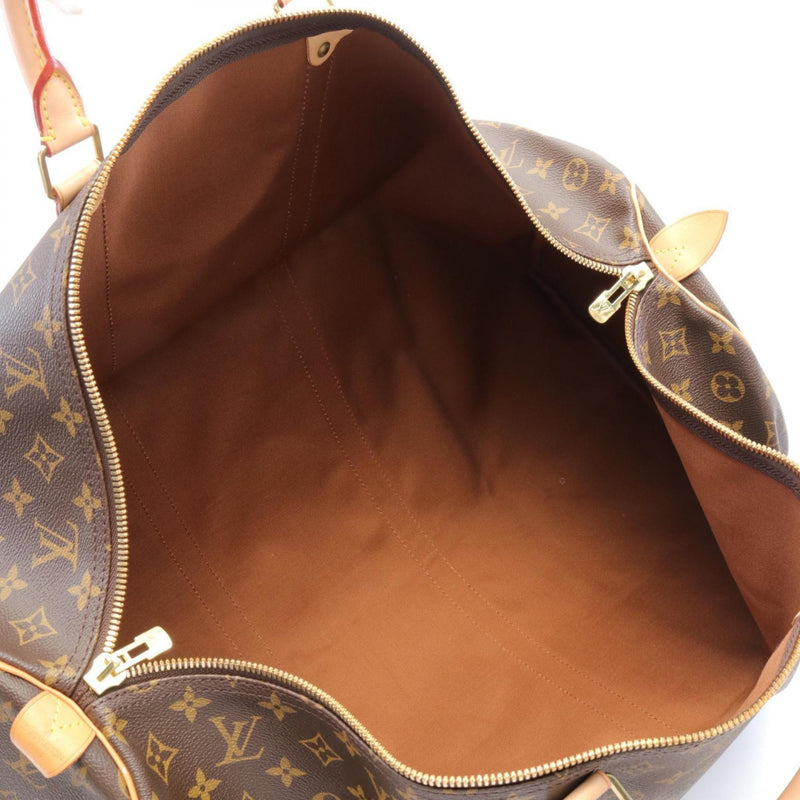 Louis Vuitton Keepall 60 Monogram Boston Bag, Coated Canvas, Leather, Monogram, Men's, Women's, Brown, M41422