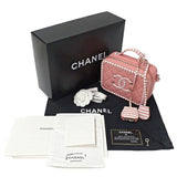 Chanel CHANEL Bag CC Filigree Women's Shoulder Handbag 2way Grained Calfskin Pink White Chain