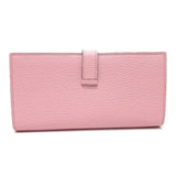 Hermes HHardware Machi has Long Wallet Rose cherry pink SilverHardware