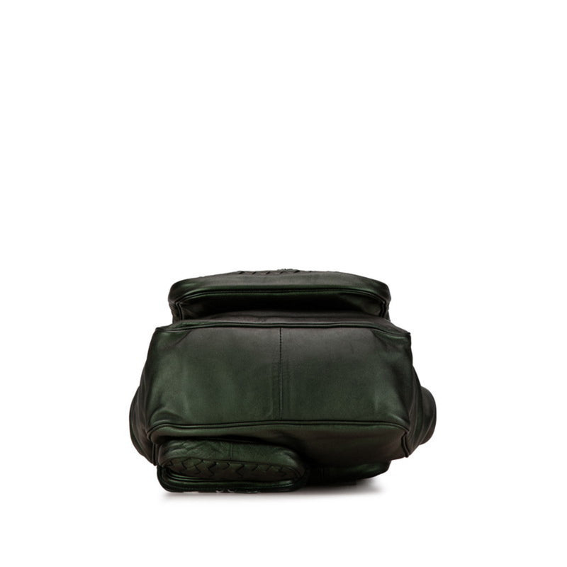 Bottega Veneta Intrecciato Tote Bag Shoulder 248520 Metallic Green Leather Women's BOTTEGAVENETA