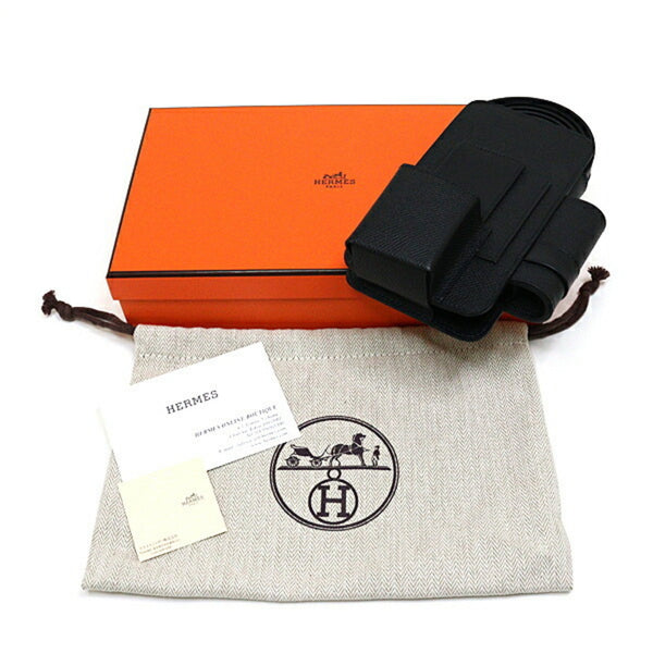 Hermes HERMES Hermesway Phone Case Black Lipstick Earphone W Engraved