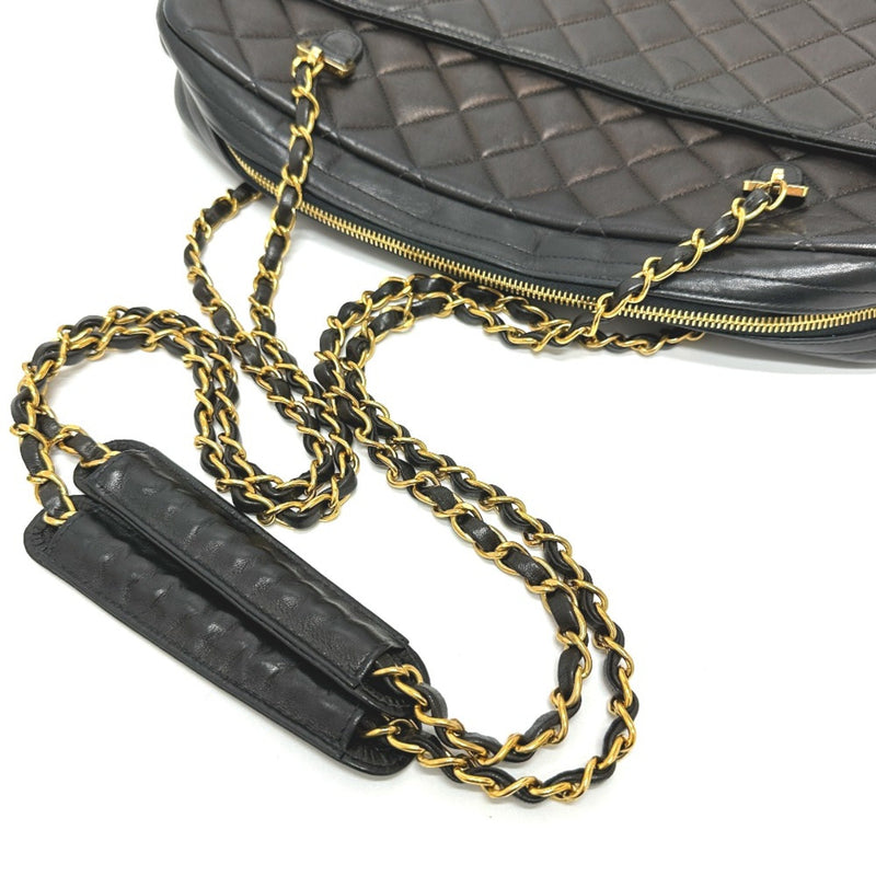 Chanel vintage chain bag bag Shoulder Bag Black GoldHardware