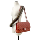 Chanel Chain Shoulder Bag Matelasse 30 Caviar Skin Coco Mark A58600 CHANEL Red